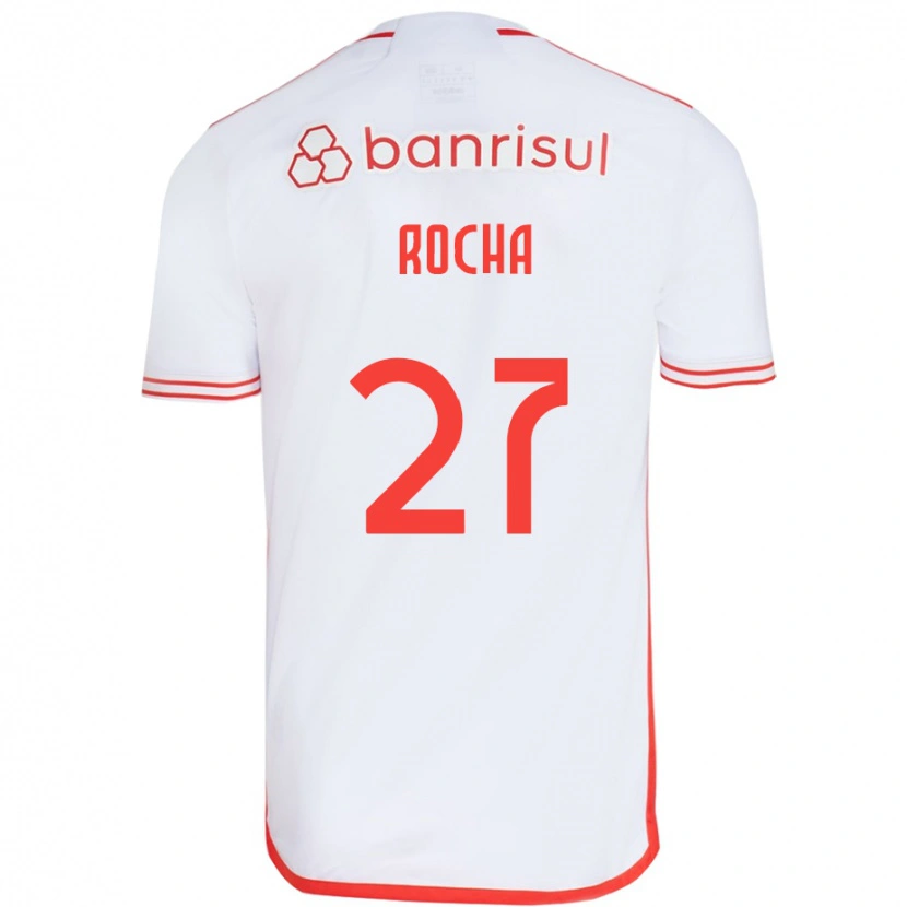 Danxen Femme Maillot Kaique Rocha #27 Rouge Blanc Tenues Extérieur 2025/26 T-Shirt