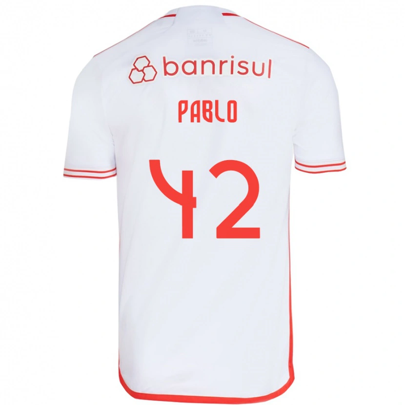 Danxen Femme Maillot Pablo #42 Blanc Rouge Tenues Extérieur 2025/26 T-Shirt