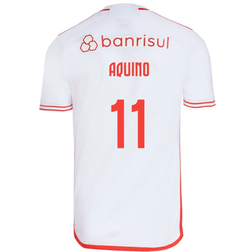 Danxen Femme Maillot Belén Aquino #11 Blanc Rouge Tenues Extérieur 2025/26 T-Shirt