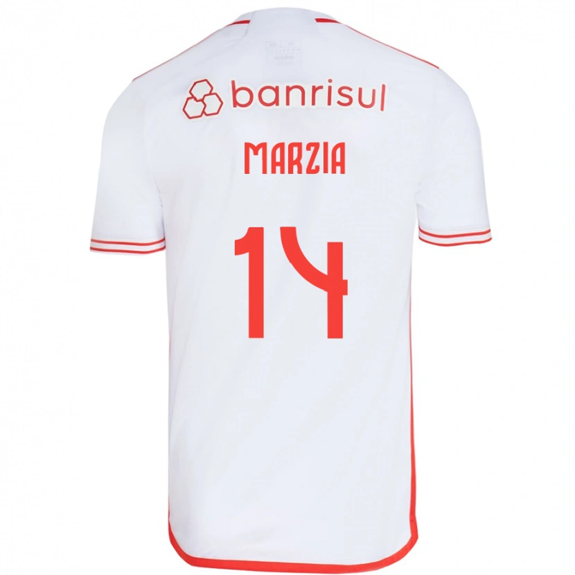 Danxen Femme Maillot Marzia #14 Rouge Blanc Tenues Extérieur 2025/26 T-Shirt