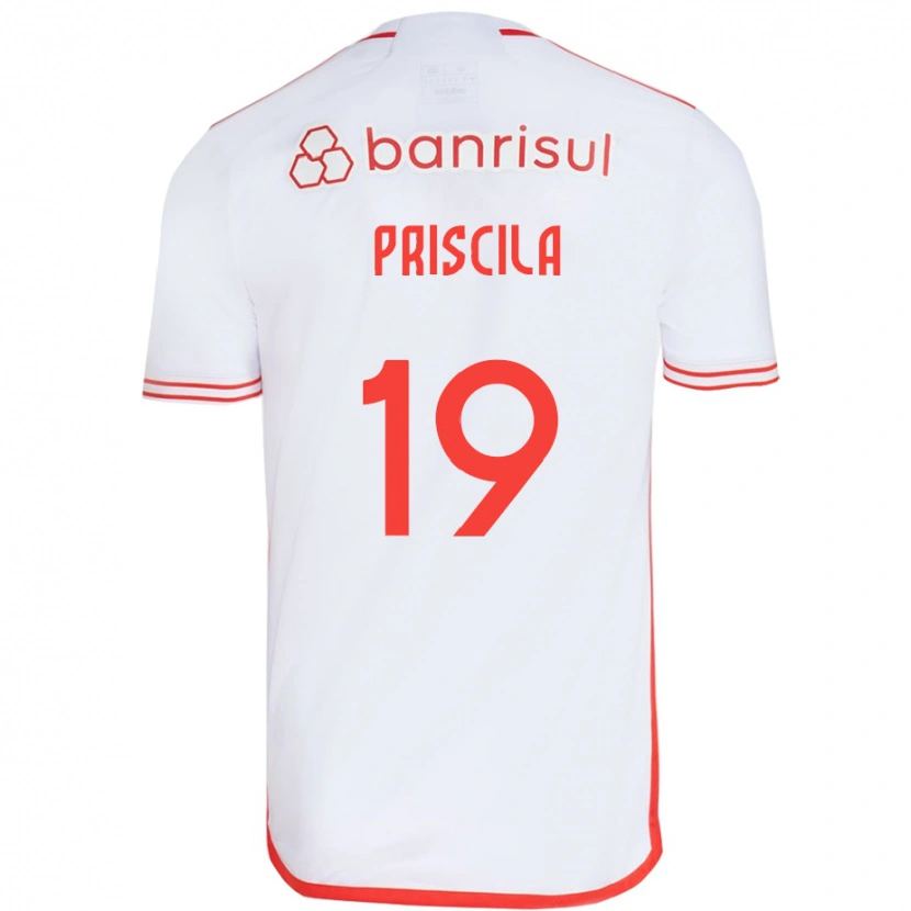 Danxen Femme Maillot Priscila #19 Rouge Blanc Tenues Extérieur 2025/26 T-Shirt