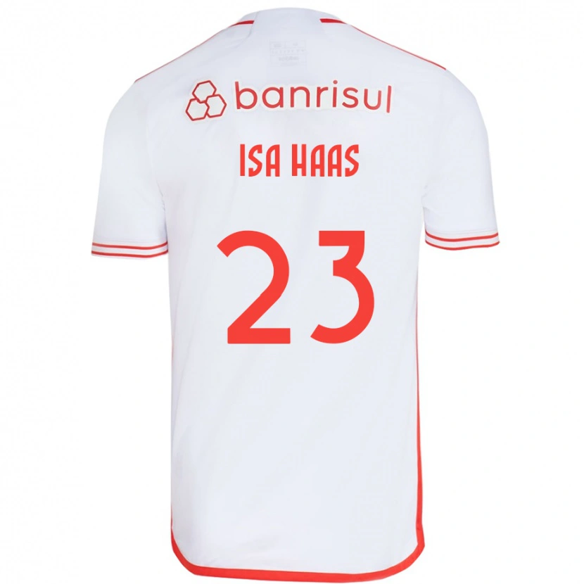 Danxen Femme Maillot Isa Haas #23 Rouge Blanc Tenues Extérieur 2025/26 T-Shirt