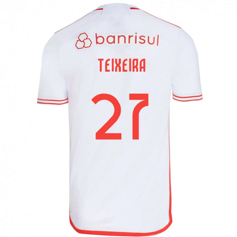 Danxen Femme Maillot Danny Teixeira #27 Blanc Rouge Tenues Extérieur 2025/26 T-Shirt