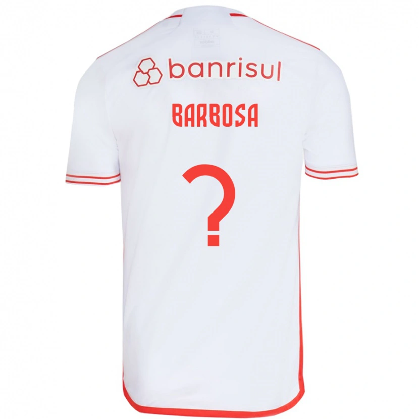 Danxen Femme Maillot Tiago Barbosa #0 Rouge Blanc Tenues Extérieur 2025/26 T-Shirt
