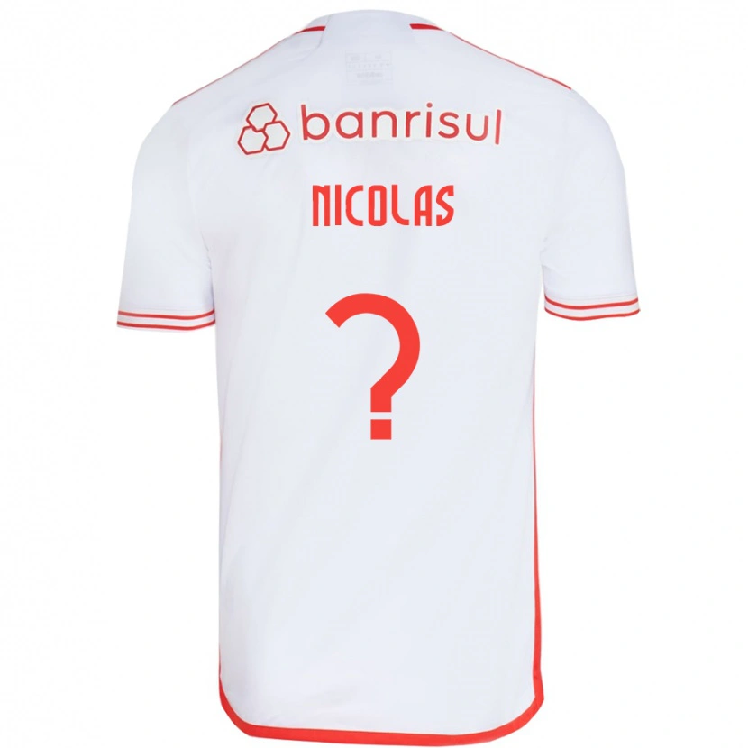 Danxen Femme Maillot Nicolas #0 Rouge Blanc Tenues Extérieur 2025/26 T-Shirt
