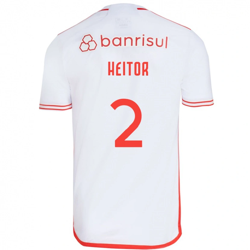 Danxen Femme Maillot Heitor #2 Rouge Blanc Tenues Extérieur 2025/26 T-Shirt