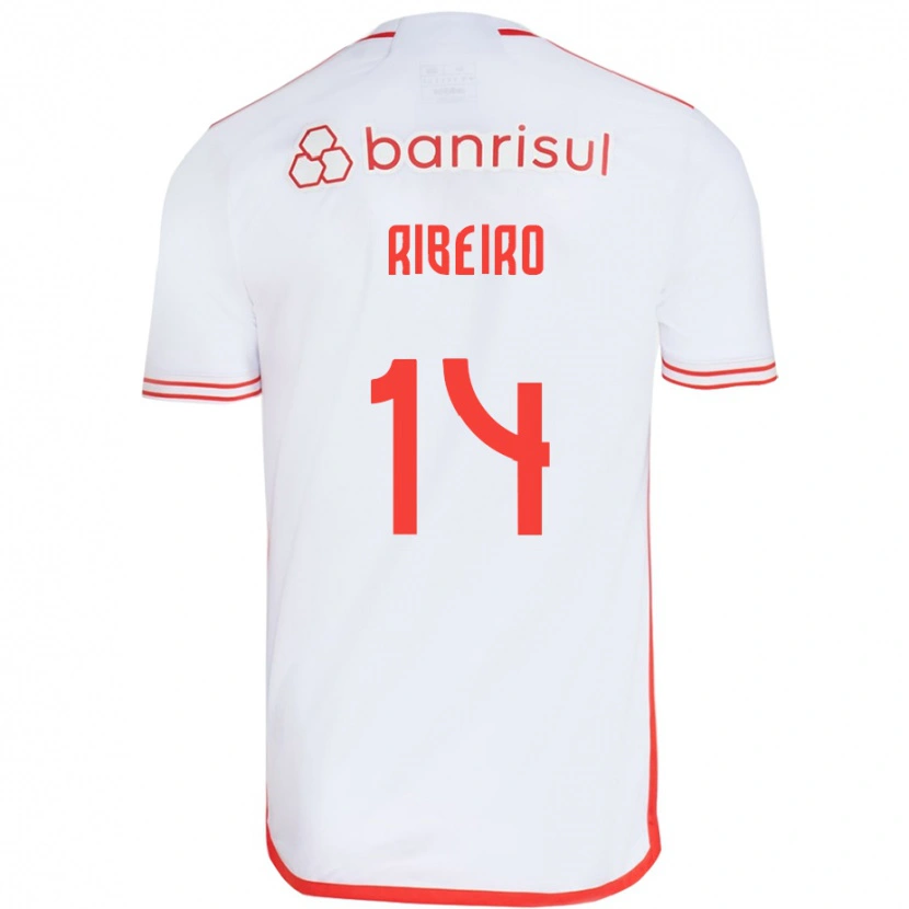 Danxen Femme Maillot Lucas Ribeiro #14 Blanc Rouge Tenues Extérieur 2025/26 T-Shirt