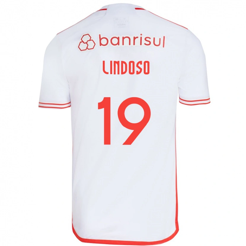 Danxen Femme Maillot Rodrigo Lindoso #19 Rouge Blanc Tenues Extérieur 2025/26 T-Shirt