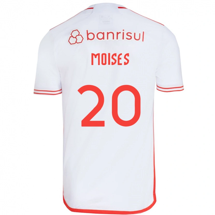 Danxen Femme Maillot Moises #20 Rouge Blanc Tenues Extérieur 2025/26 T-Shirt