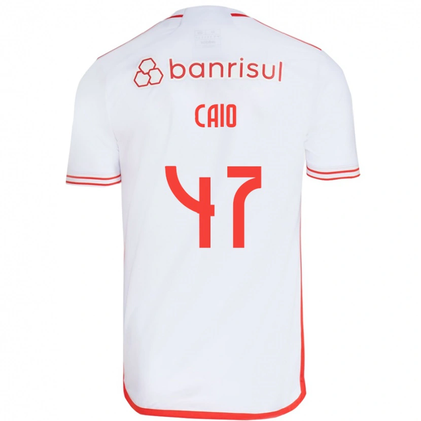 Danxen Femme Maillot Caio Vidal #47 Rouge Blanc Tenues Extérieur 2025/26 T-Shirt