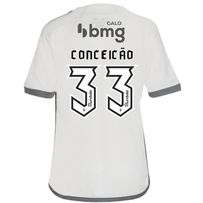 Danxen Femme Maillot Robert Conceição #33 Blanc Cassé Tenues Extérieur 2025/26 T-Shirt