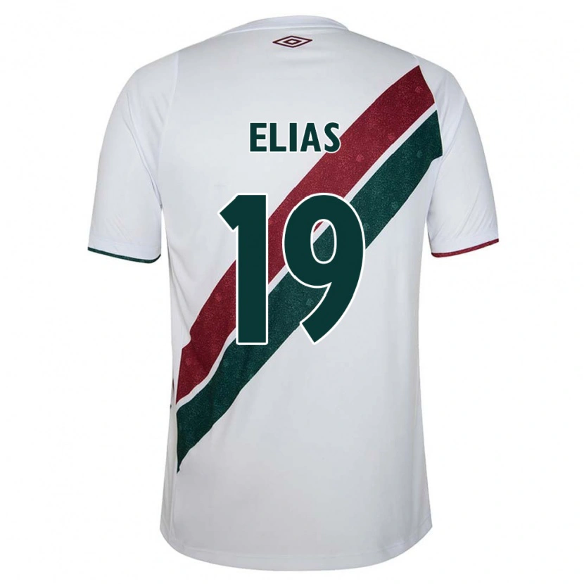 Danxen Femme Maillot Kauã Elias #19 Vert Bordeaux Blanc Tenues Extérieur 2025/26 T-Shirt
