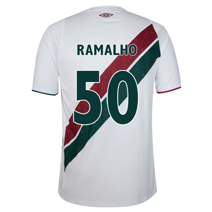 Danxen Femme Maillot Gustavo Ramalho #50 Vert Bordeaux Blanc Tenues Extérieur 2025/26 T-Shirt