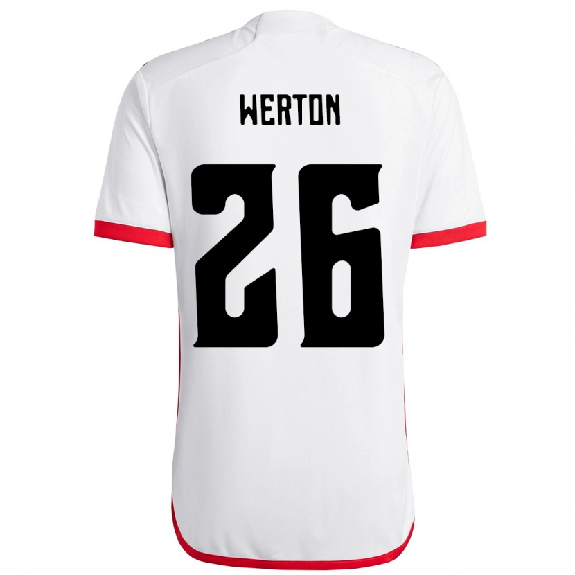 Danxen Femme Maillot Werton #26 Rouge Noir Tenues Extérieur 2025/26 T-Shirt