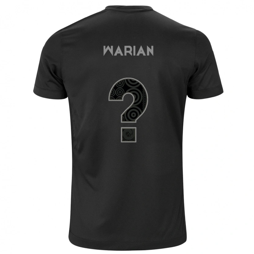 Danxen Femme Maillot Warian #0 Noir Blanc Tenues Extérieur 2025/26 T-Shirt
