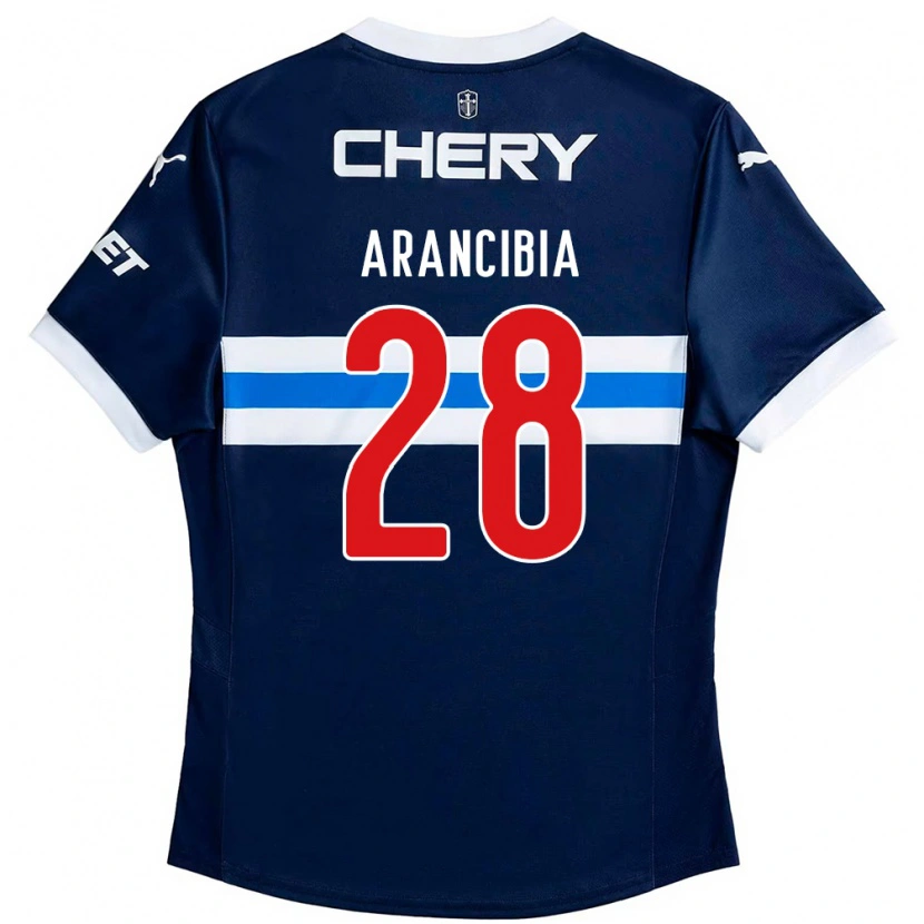 Danxen Femme Maillot Francisco Arancibia #28 Noir Bleu Tenues Extérieur 2025/26 T-Shirt