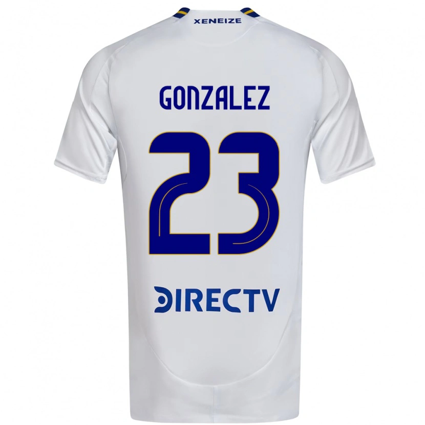 Danxen Femme Maillot Diego Gonzalez #23 Bleu Royal Jaune Tenues Extérieur 2025/26 T-Shirt