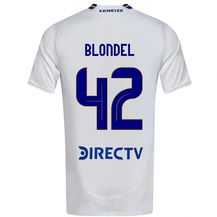 Danxen Femme Maillot Lucas Blondel #42 Bleu Royal Jaune Tenues Extérieur 2025/26 T-Shirt