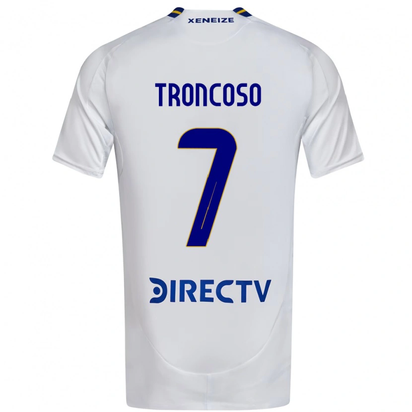 Danxen Femme Maillot Carolina Troncoso #7 Blanc Bleu Tenues Extérieur 2025/26 T-Shirt