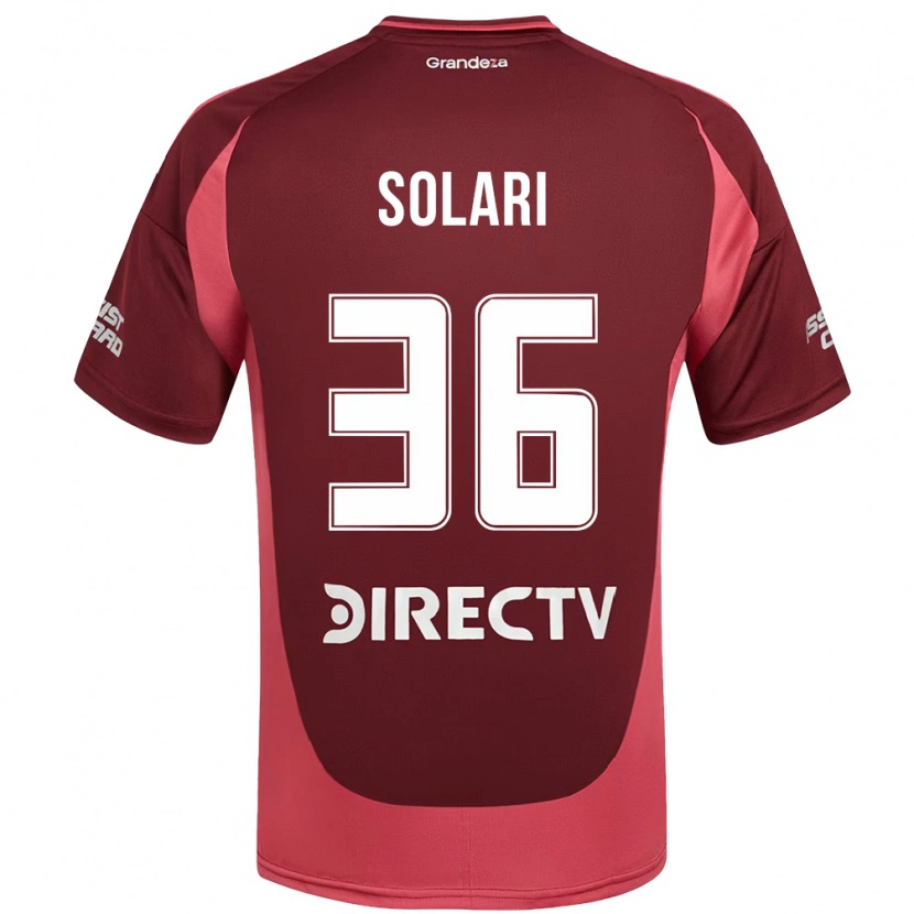 Danxen Femme Maillot Pablo Solari #36 Bordeaux Magenta Tenues Extérieur 2025/26 T-Shirt