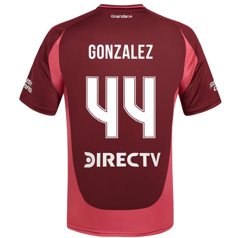 Danxen Femme Maillot Alexis González #44 Bordeaux Magenta Tenues Extérieur 2025/26 T-Shirt