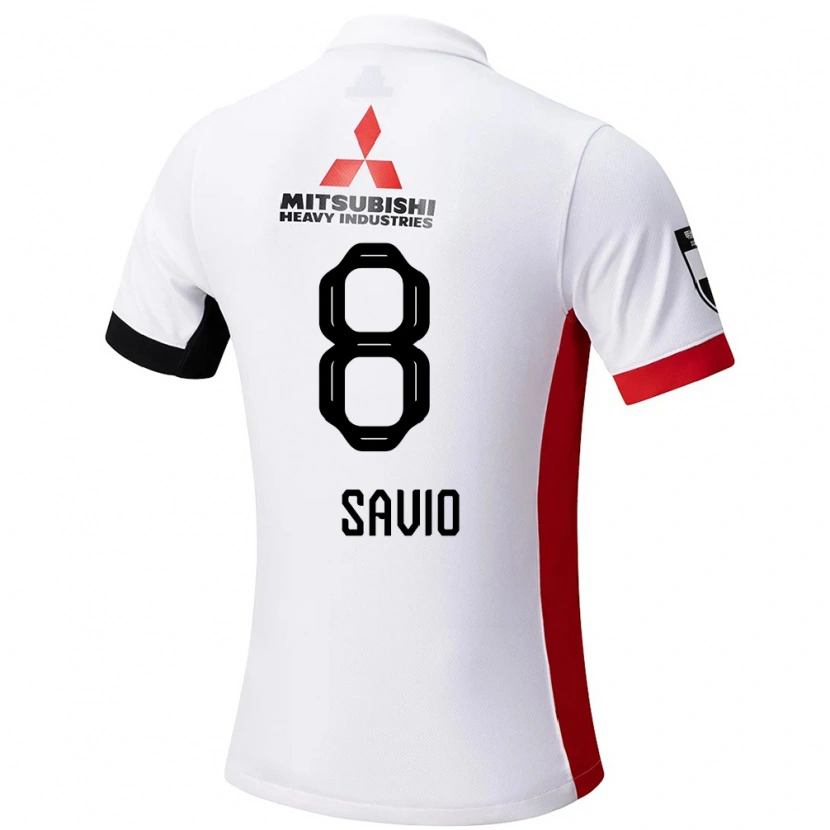Danxen Femme Maillot Matheus Savio #8 Blanc Noir Tenues Extérieur 2025/26 T-Shirt