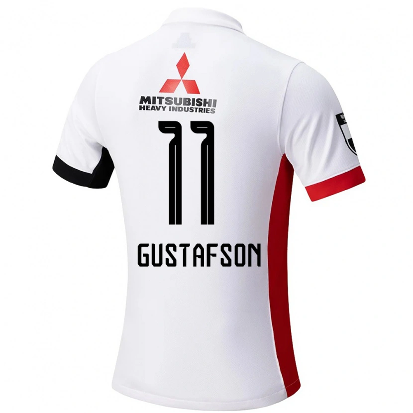 Danxen Femme Maillot Samuel Gustafson #11 Blanc Noir Tenues Extérieur 2025/26 T-Shirt