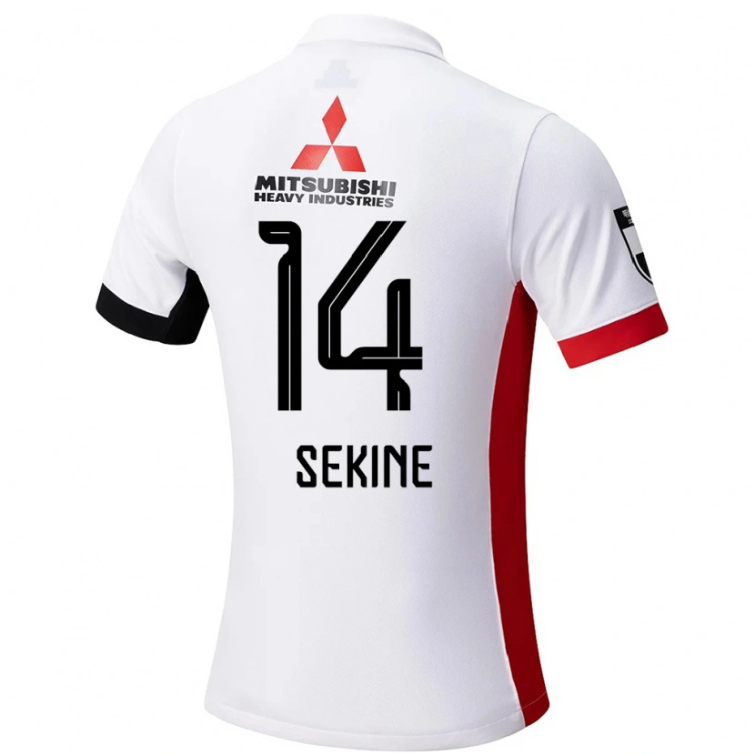 Danxen Femme Maillot Takahiro Sekine #14 Blanc Noir Tenues Extérieur 2025/26 T-Shirt