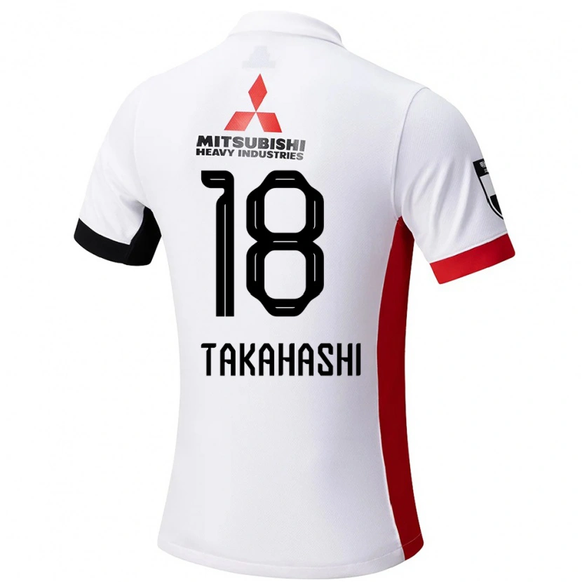 Danxen Femme Maillot Toshiki Takahashi #18 Rouge Blanc Tenues Extérieur 2025/26 T-Shirt