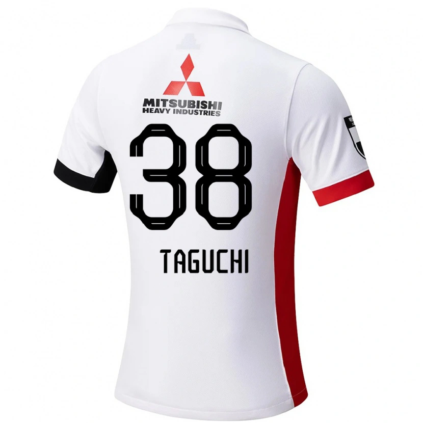 Danxen Femme Maillot Keita Taguchi #38 Rouge Blanc Tenues Extérieur 2025/26 T-Shirt