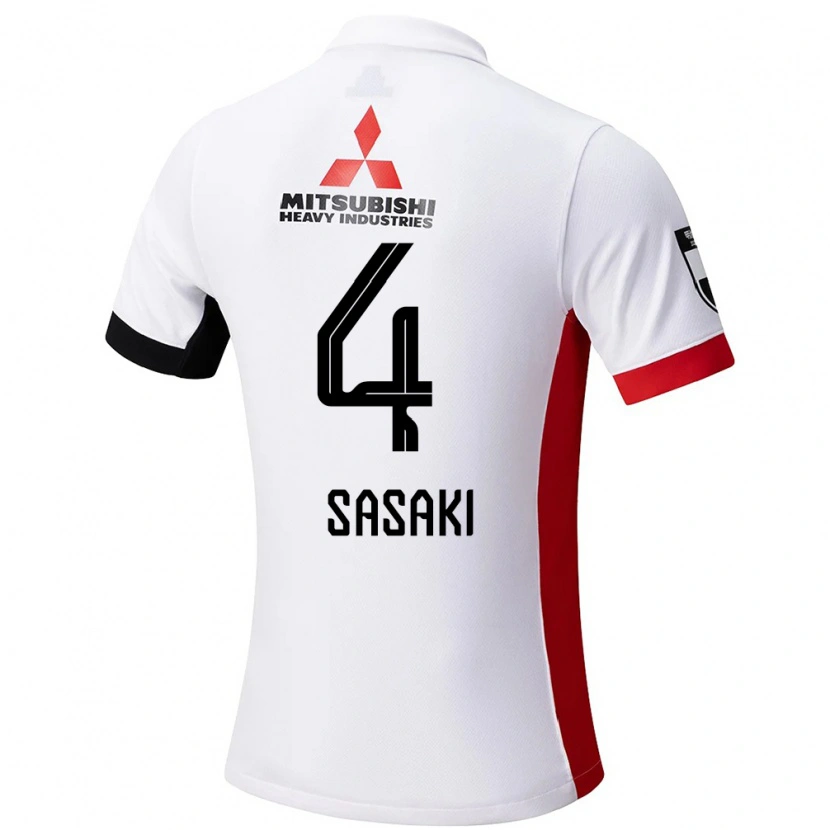 Danxen Femme Maillot Mayu Sasaki #4 Rouge Blanc Tenues Extérieur 2025/26 T-Shirt