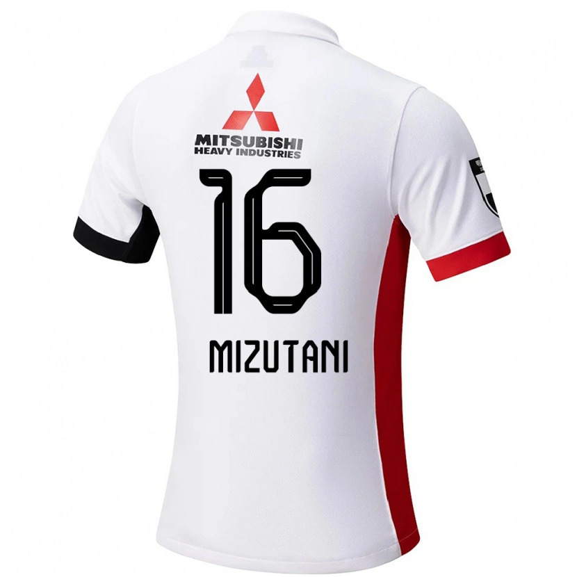 Danxen Femme Maillot Yuki Mizutani #16 Rouge Blanc Tenues Extérieur 2025/26 T-Shirt