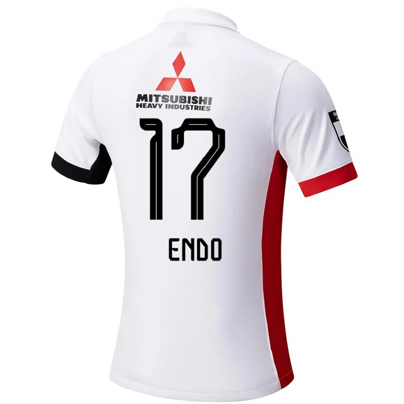 Danxen Femme Maillot Yu Endo #17 Rouge Blanc Tenues Extérieur 2025/26 T-Shirt
