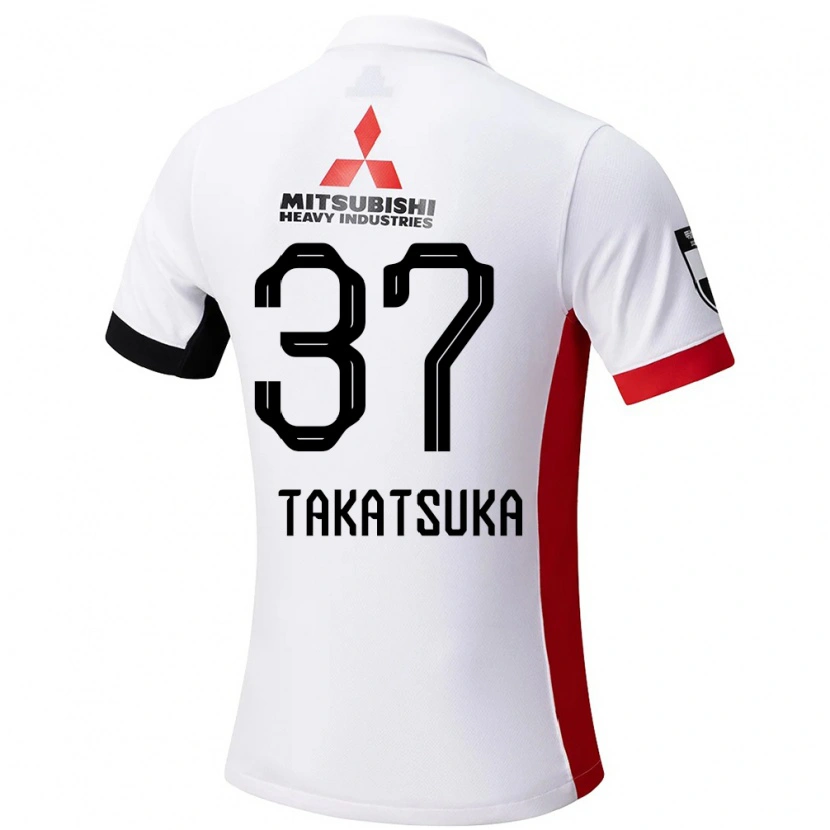 Danxen Femme Maillot Ena Takatsuka #37 Rouge Blanc Tenues Extérieur 2025/26 T-Shirt