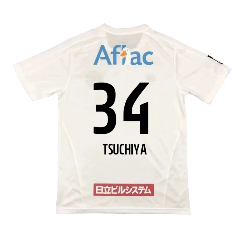 Danxen Femme Maillot Takumi Tsuchiya #34 Gris Clair Beige Tenues Extérieur 2025/26 T-Shirt