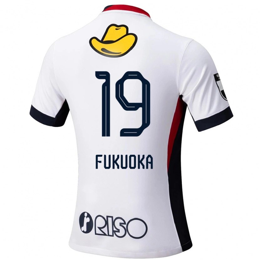 Danxen Femme Maillot Yuwa Fukuoka #19 Blanc Noir Tenues Extérieur 2025/26 T-Shirt