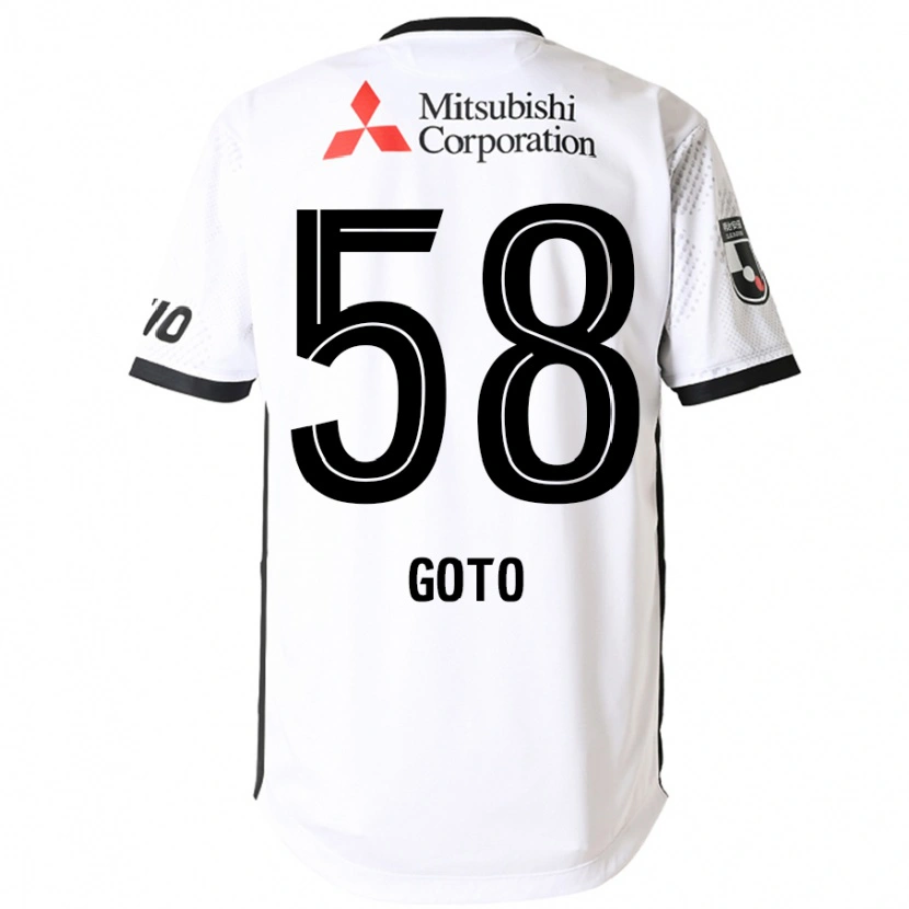 Danxen Femme Maillot Wataru Goto #58 Blanc Noir Tenues Extérieur 2025/26 T-Shirt