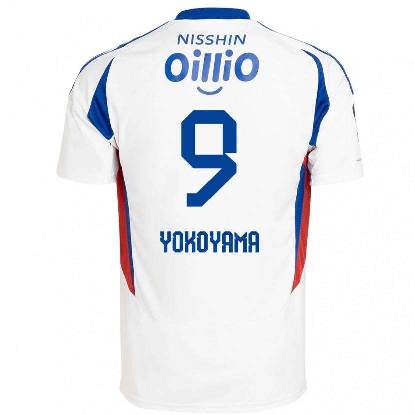 Danxen Femme Maillot Shunsuke Yokoyama #9 Blanc Bleu Royal Tenues Extérieur 2025/26 T-Shirt
