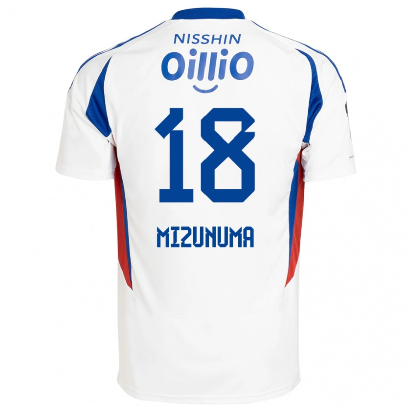 Danxen Femme Maillot Kota Mizunuma #18 Blanc Bleu Royal Tenues Extérieur 2025/26 T-Shirt