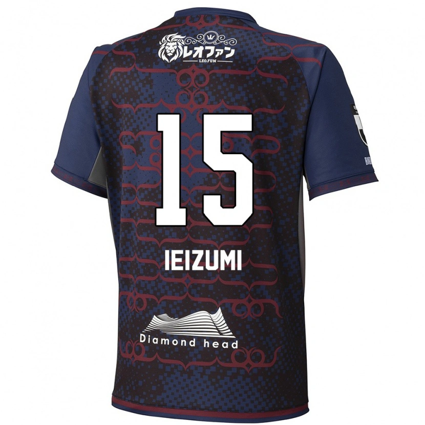 Danxen Femme Maillot Rei Ieizumi #15 Bleu Rouge Tenues Extérieur 2025/26 T-Shirt