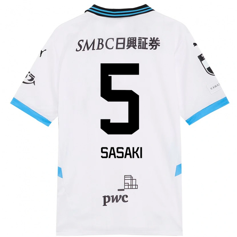 Danxen Femme Maillot Asahi Sasaki #5 Bleu Ciel Noir Tenues Extérieur 2025/26 T-Shirt