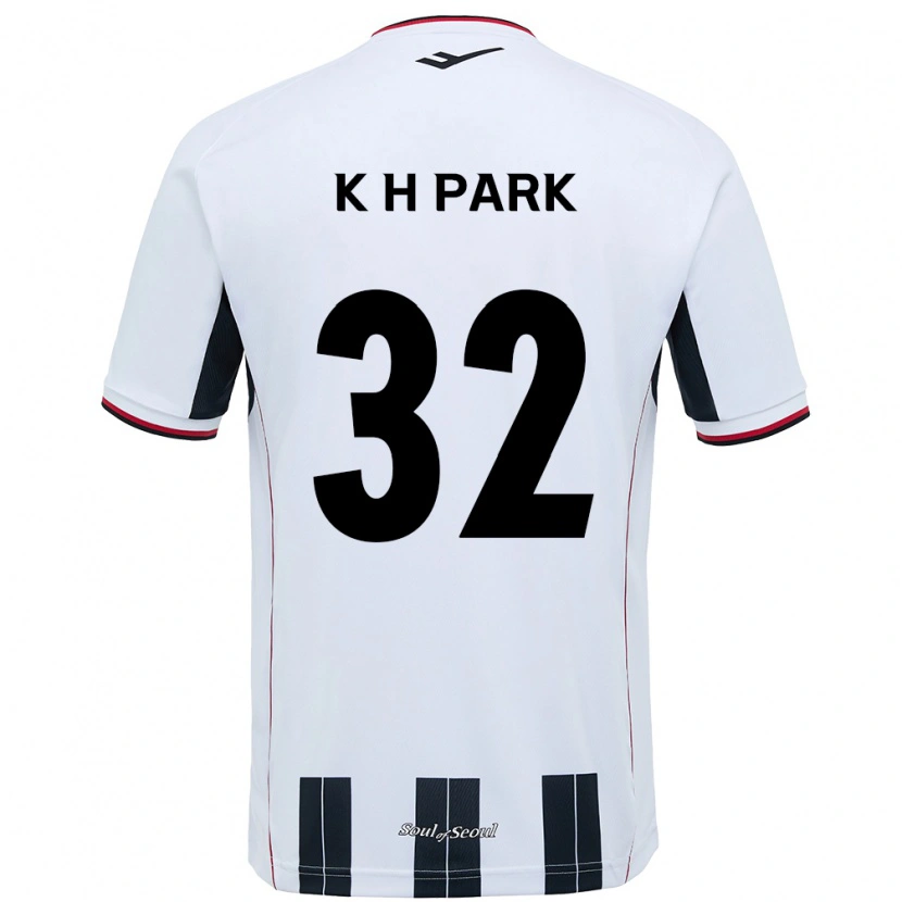 Danxen Femme Maillot Han-Kyul Park #32 Blanc Noir Tenues Extérieur 2025/26 T-Shirt