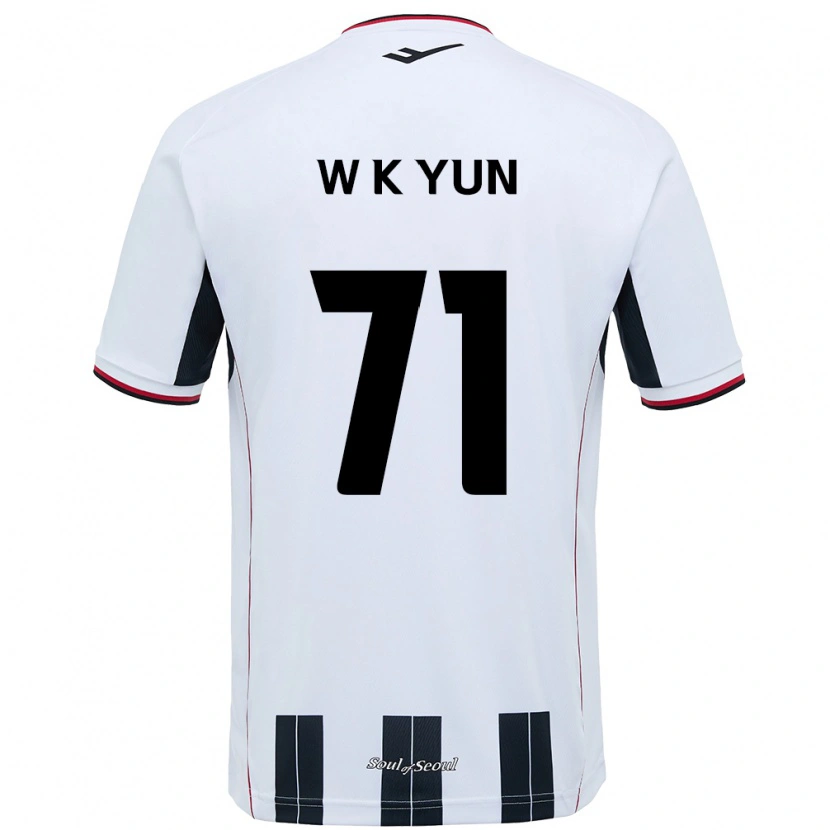 Danxen Femme Maillot Ki-Wook Yun #71 Blanc Noir Tenues Extérieur 2025/26 T-Shirt