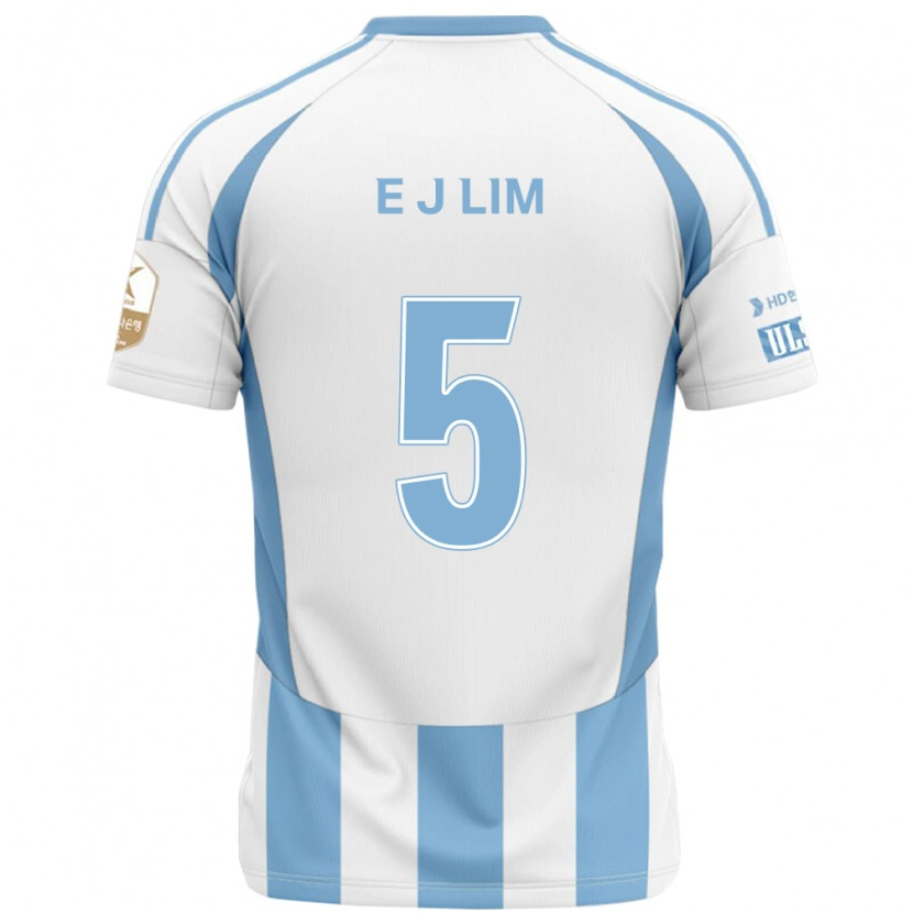 Danxen Femme Maillot Jong-Eun Lim #5 Blanc Bleu Ciel Tenues Extérieur 2025/26 T-Shirt