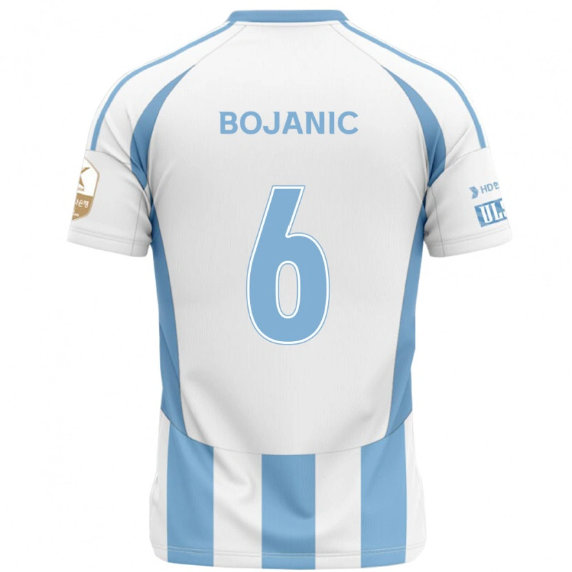 Danxen Femme Maillot Darijan Bojanic #6 Blanc Bleu Ciel Tenues Extérieur 2025/26 T-Shirt