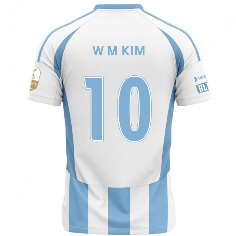 Danxen Femme Maillot Min-Woo Kim #10 Blanc Bleu Ciel Tenues Extérieur 2025/26 T-Shirt
