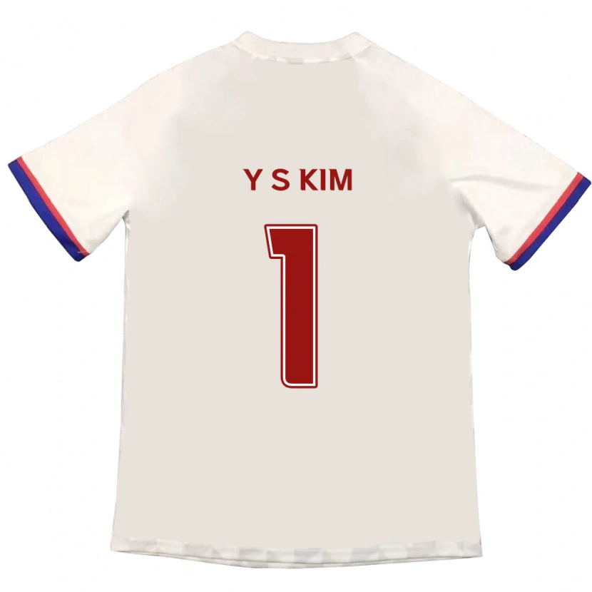 Danxen Femme Maillot Seong-Yoon Kim #1 Blanc Cassé Rouge Tenues Extérieur 2025/26 T-Shirt