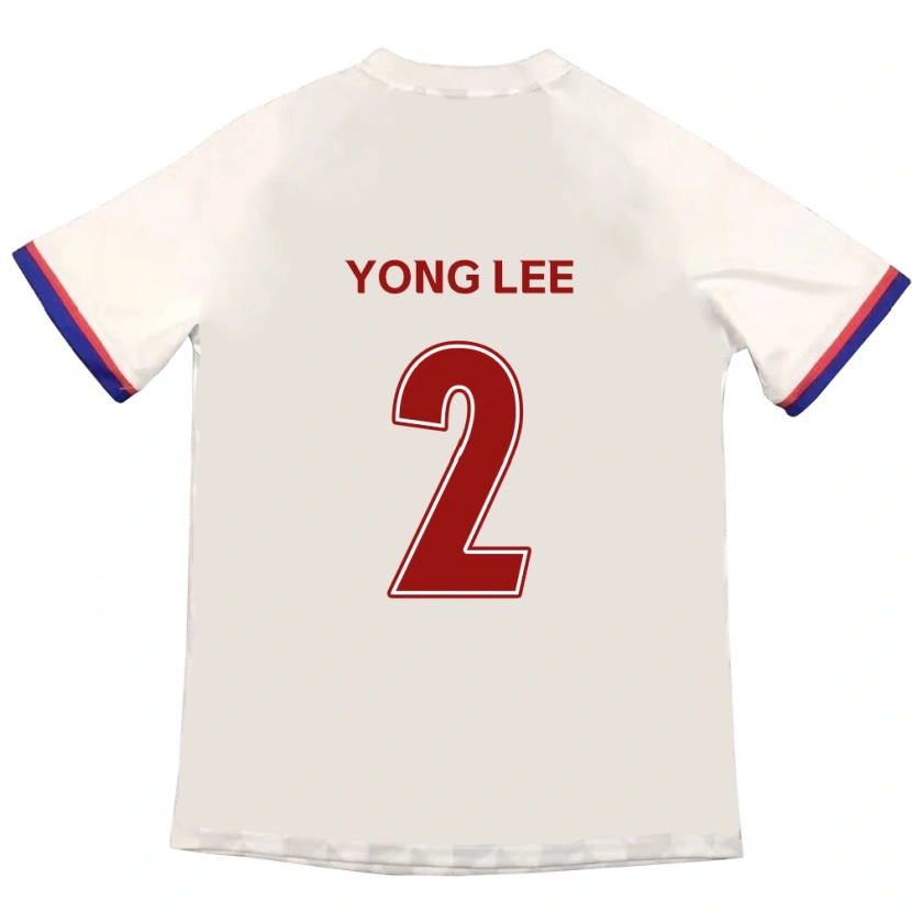 Danxen Femme Maillot Yong Lee #2 Blanc Cassé Rouge Tenues Extérieur 2025/26 T-Shirt