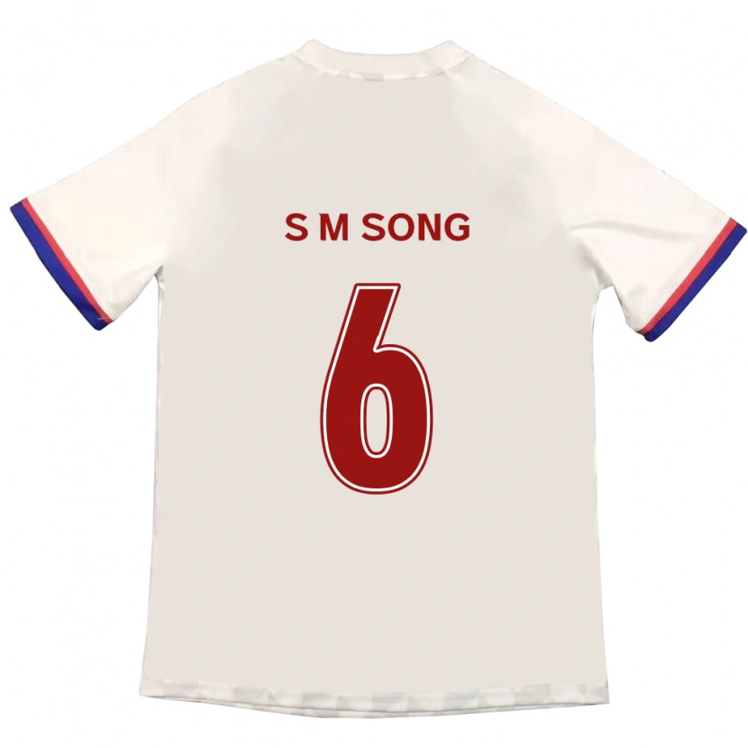 Danxen Femme Maillot Min-Seob Song #6 Blanc Cassé Rouge Tenues Extérieur 2025/26 T-Shirt