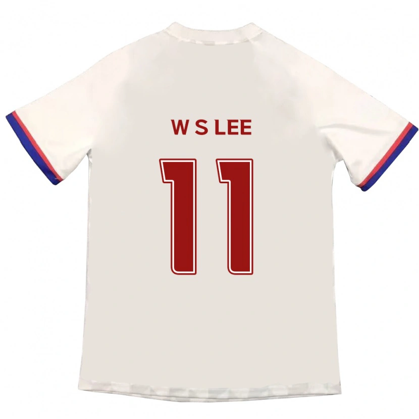 Danxen Femme Maillot Seung-Woo Lee #11 Blanc Cassé Rouge Tenues Extérieur 2025/26 T-Shirt